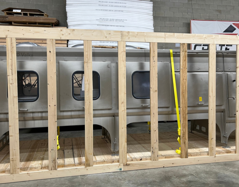 OOG Heavy Machinery in the process of being crated.