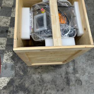 A custom crate with custom foam lining to ensure full protection.