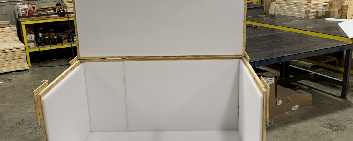 Image of a custom foam lined crate.