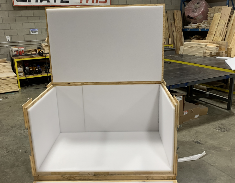 Image of a custom foam lined crate.