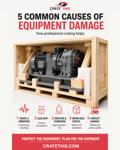 An image of a equipment in a custom crate.