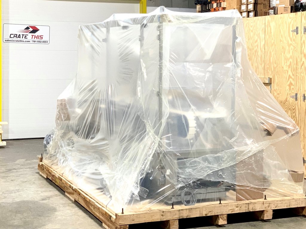 Image of water proof vapor barrier packaging on machinery